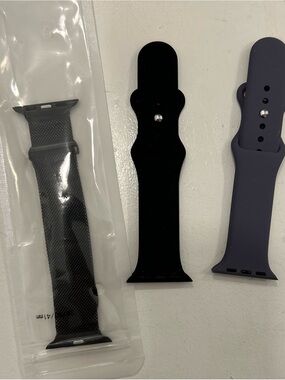 NWOT Silicone and Milanese Replacement Watch Bands - Black & Slate